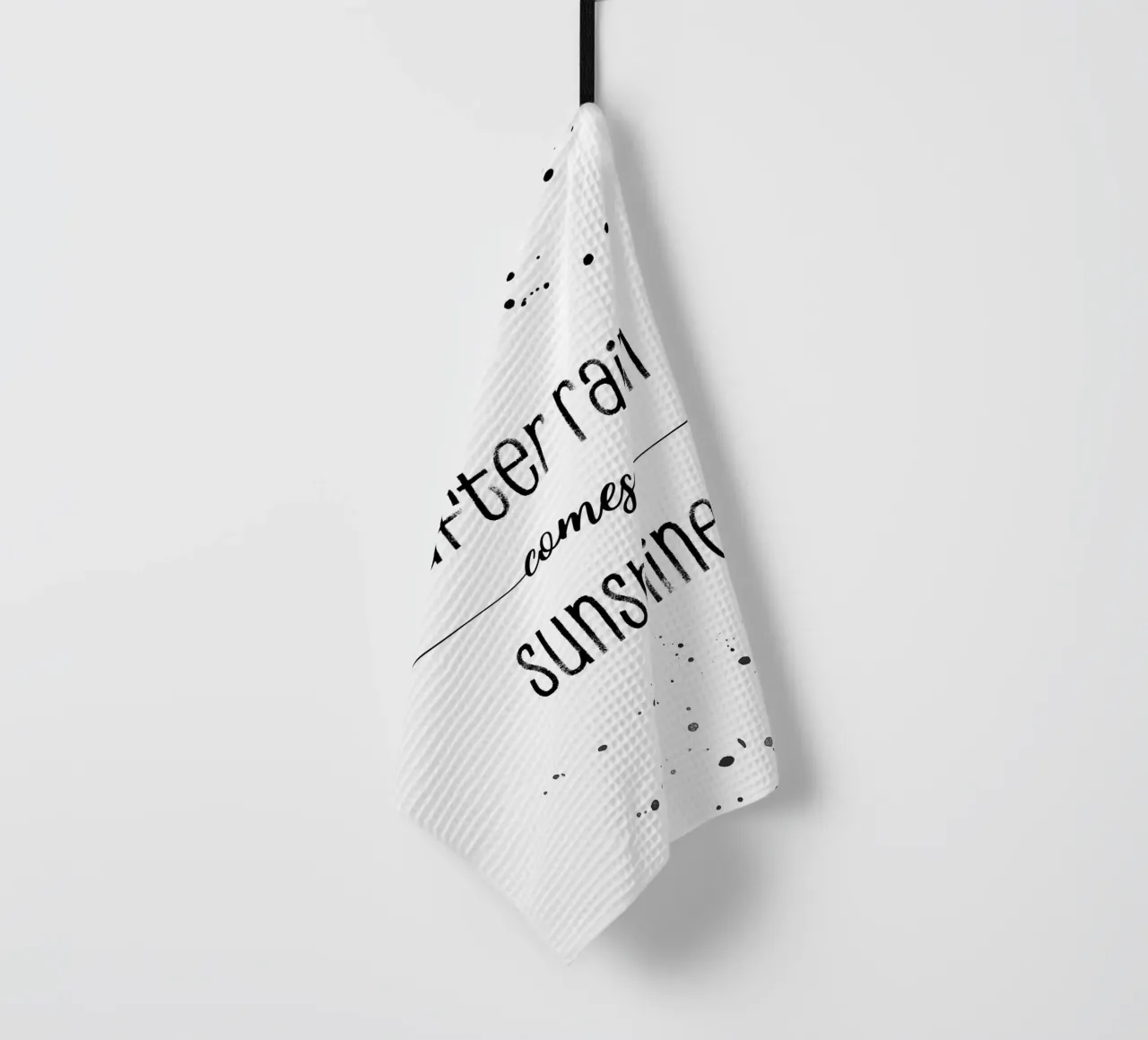 TEXT ART After rain comes sunshine canovaccio da cucina da Melanie Viola