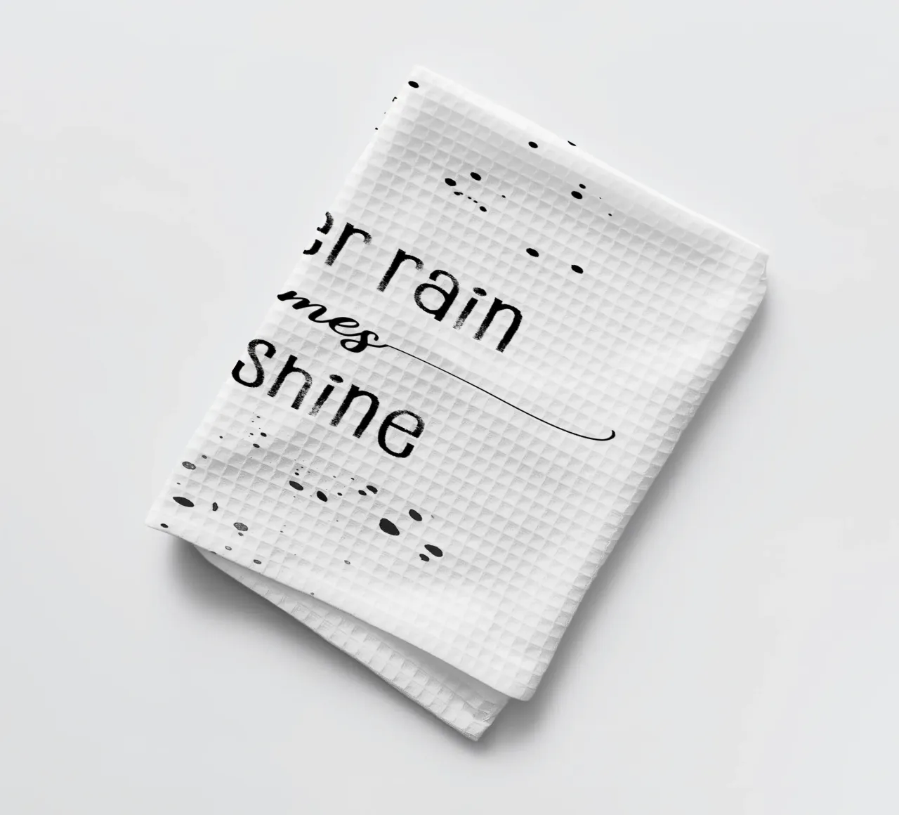 TEXT ART After rain comes sunshine canovaccio da cucina da Melanie Viola