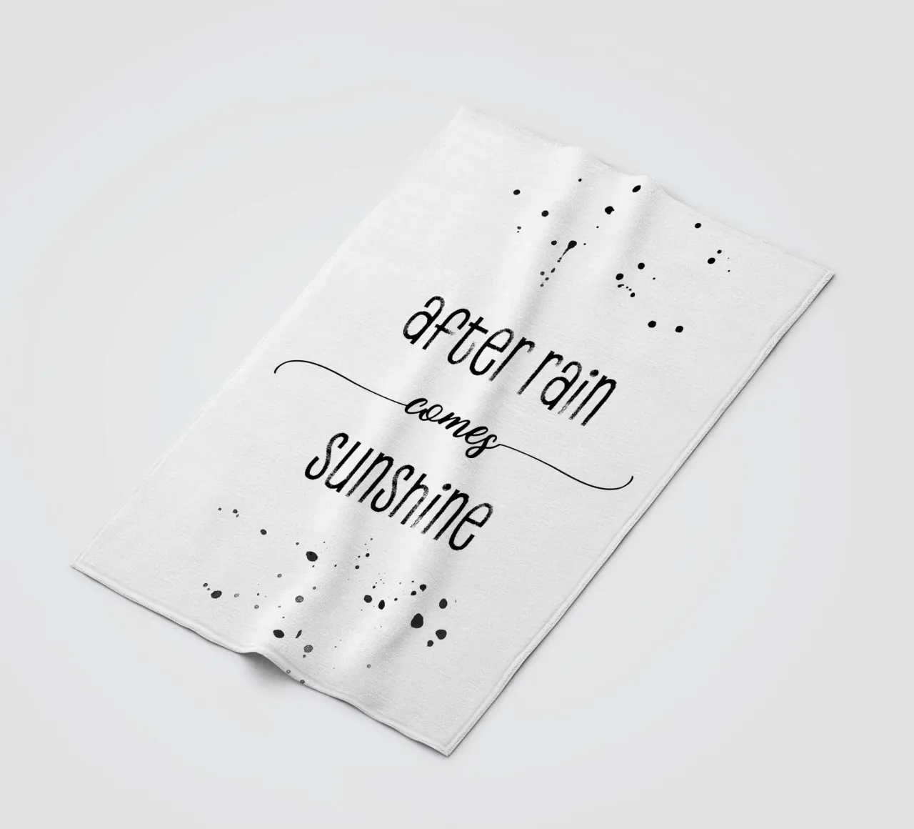 TEXT ART After rain comes sunshine coperta in pile da Melanie Viola