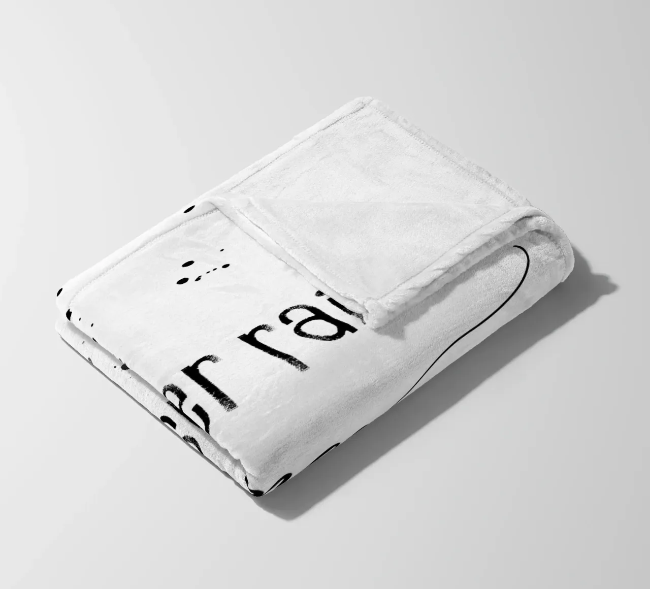 TEXT ART After rain comes sunshine coperta in pile da Melanie Viola