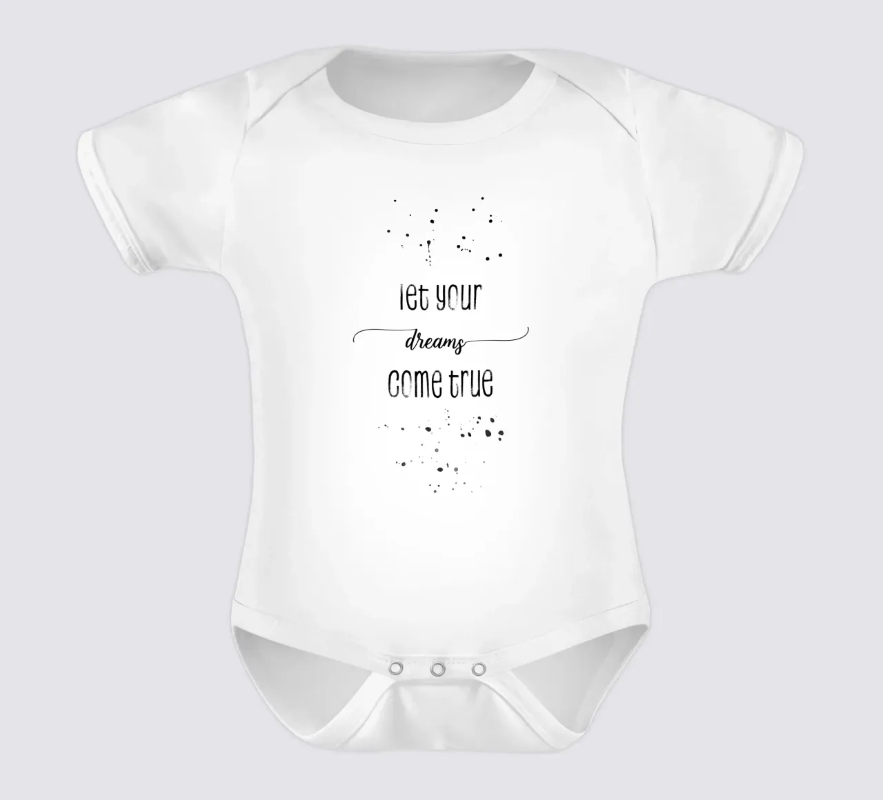 TEXT ART Let your dreams come true body neonato maniche corte da Melanie Viola