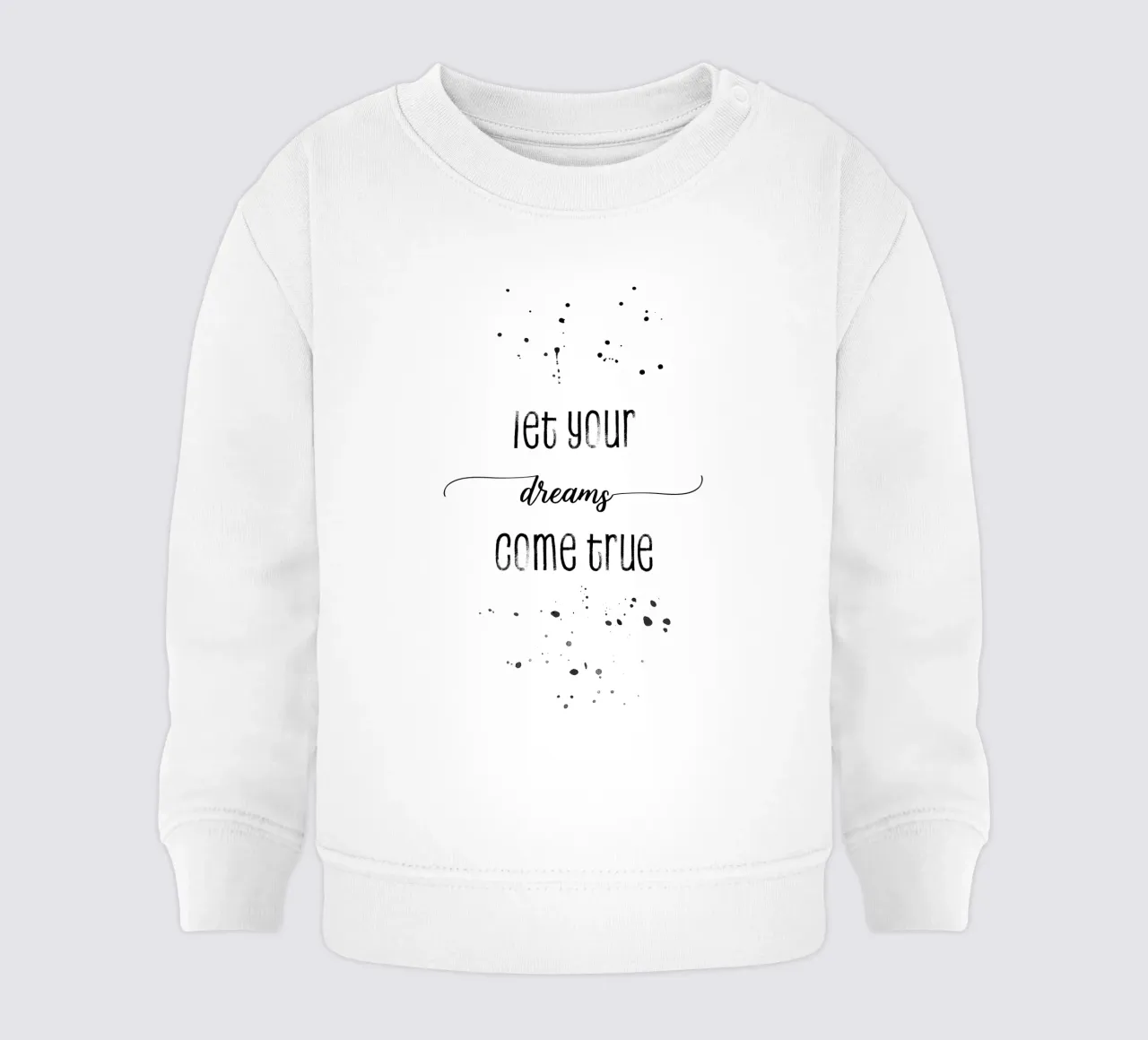 TEXT ART Let your dreams come true felpa neonato da Melanie Viola