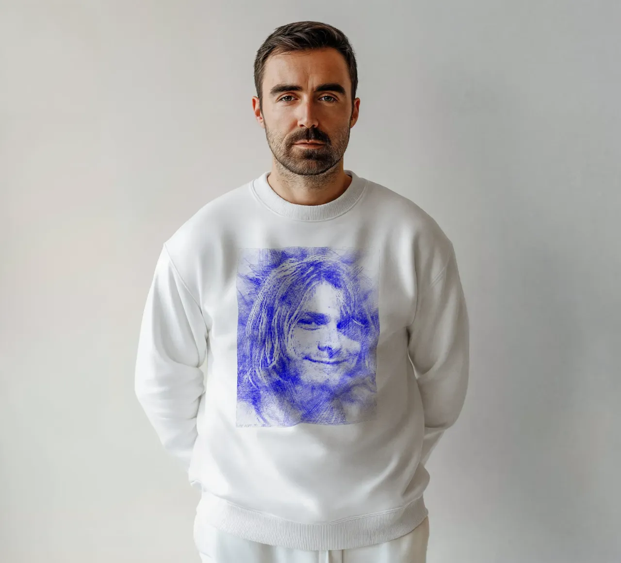 Schizzo di Kurt Cobain felpa da Abasa Inaraya