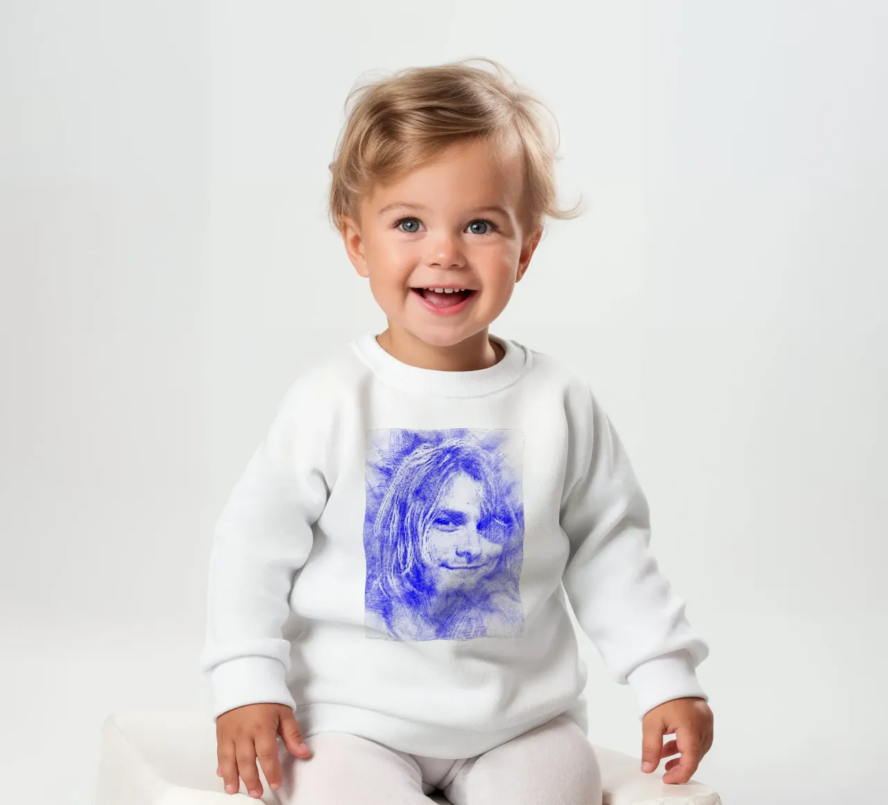 Schizzo di Kurt Cobain felpa neonato da Abasa Inaraya
