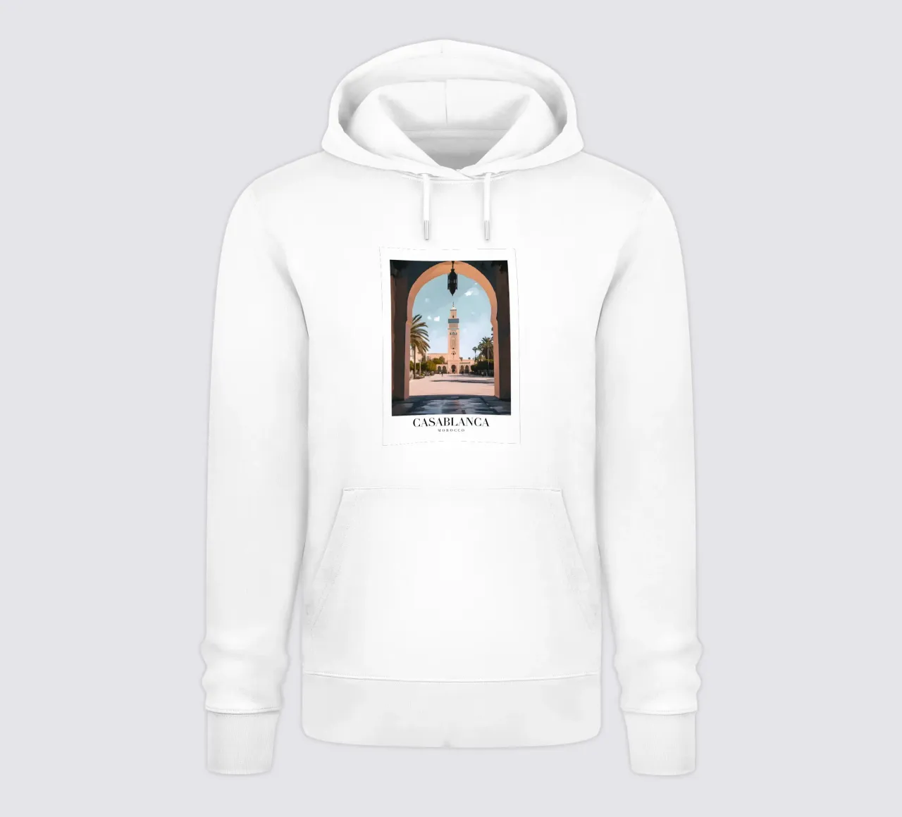 Casablanca Morocco Mosque Archway - Islamic Architecture Pri hoodie by homdeco