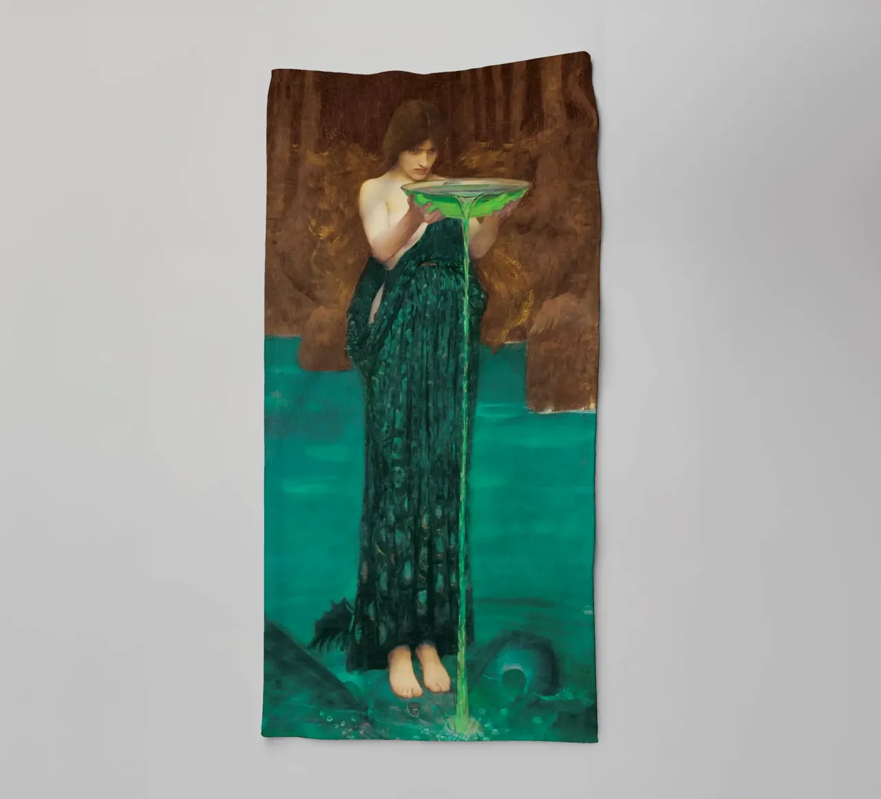 Circe Invidiosa di John William Waterhouse asciugamano da bagno da Art History