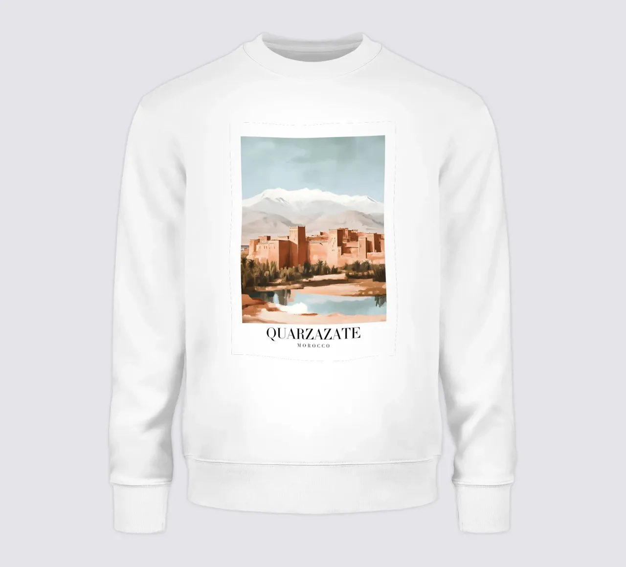 Ouarzazate Marruecos Kasbah View - Atlas Mountains Art Print sudadera de homdeco