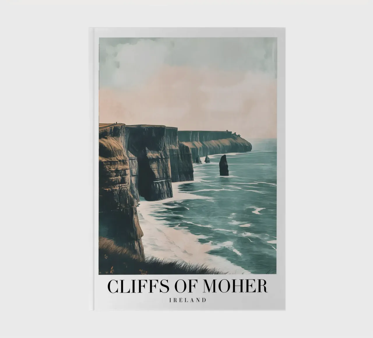Cliffs of Moher Ireland - Coastal Landscape Art Print notebook by homdeco