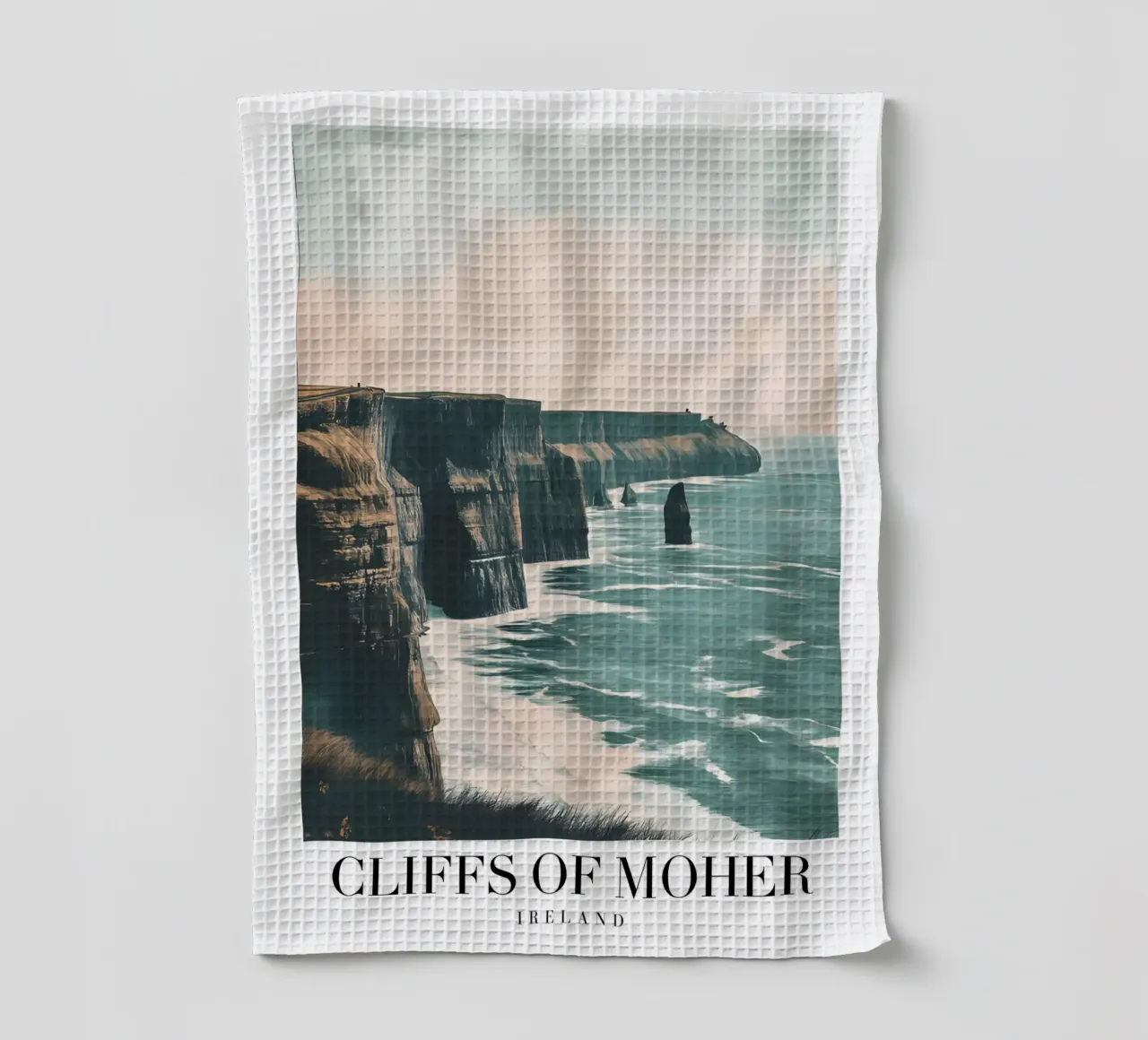 Cliffs of Moher Ierland - Kunstdruk van kustlandschap theedoek van homdeco