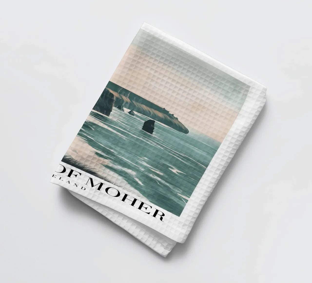 Cliffs of Moher Ierland - Kunstdruk van kustlandschap theedoek van homdeco