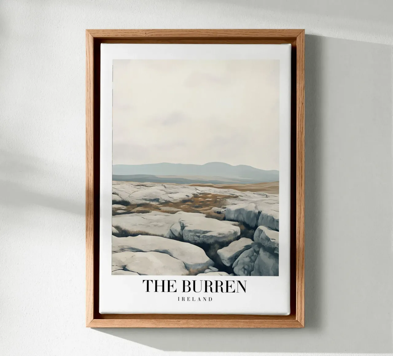 De Burren Ierland Kalksteenlandschap - Irish Karst Print canvas met Baklijst van homdeco