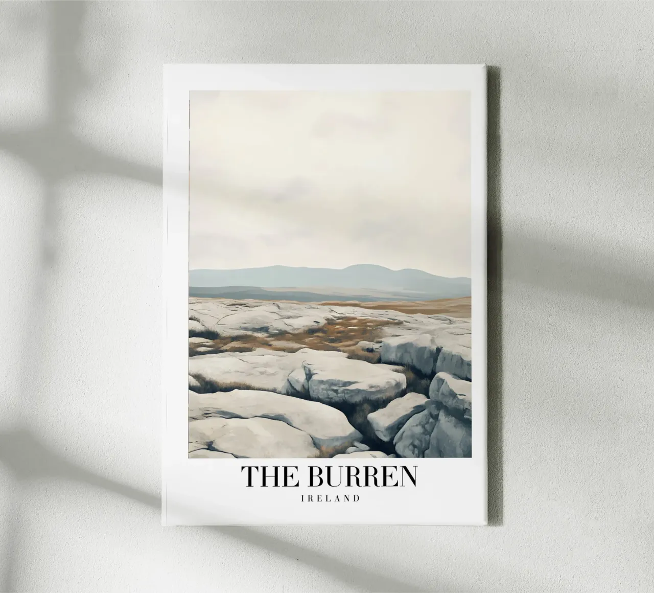 De Burren Ierland Kalksteenlandschap - Irish Karst Print canvas met Baklijst van homdeco