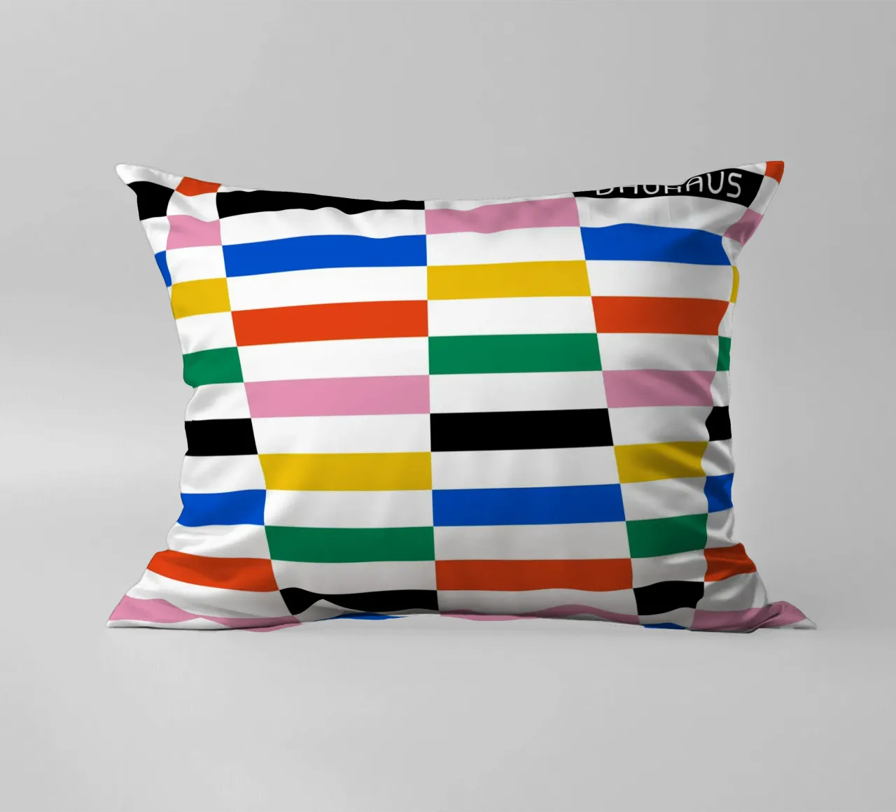 Modello di linea Bauhaus - Design grafico colorato cuscino da Studio Vibe