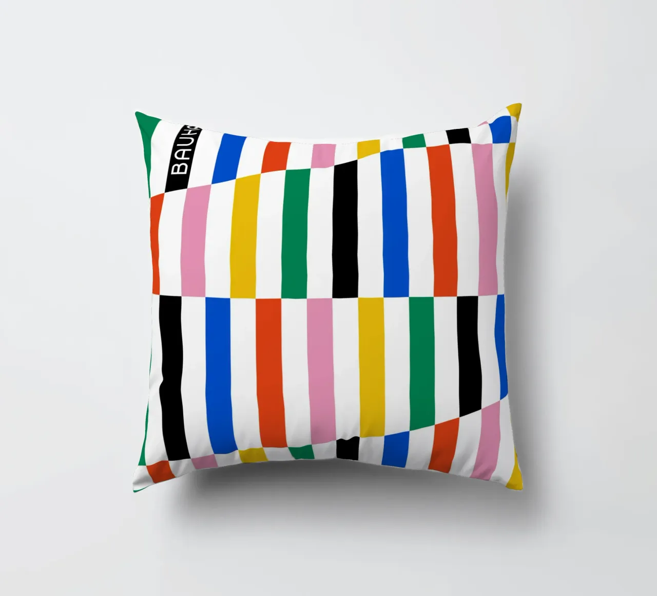 Modello di linea Bauhaus - Design grafico colorato cuscino da Studio Vibe