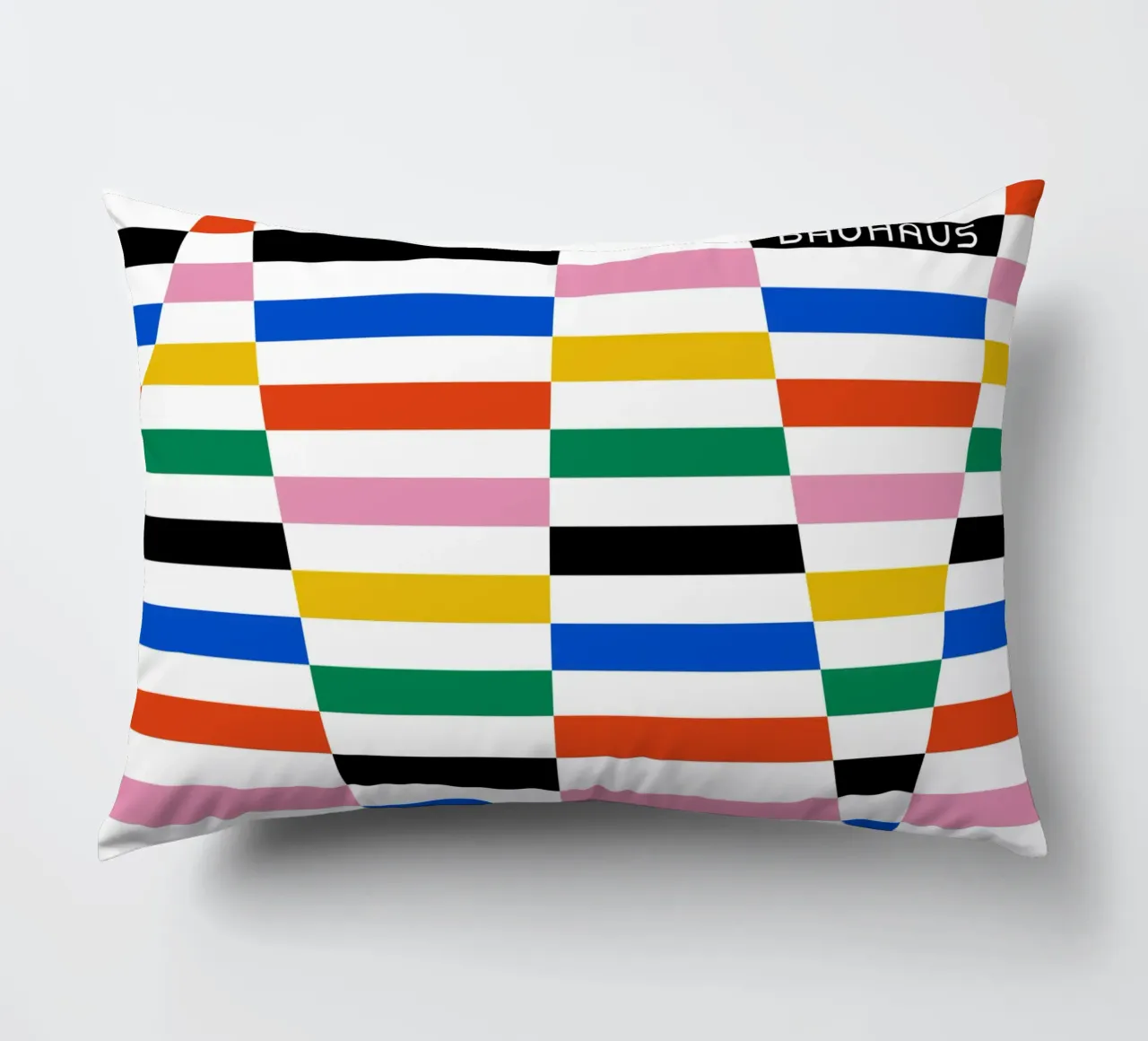 Modello di linea Bauhaus - Design grafico colorato cuscino da Studio Vibe