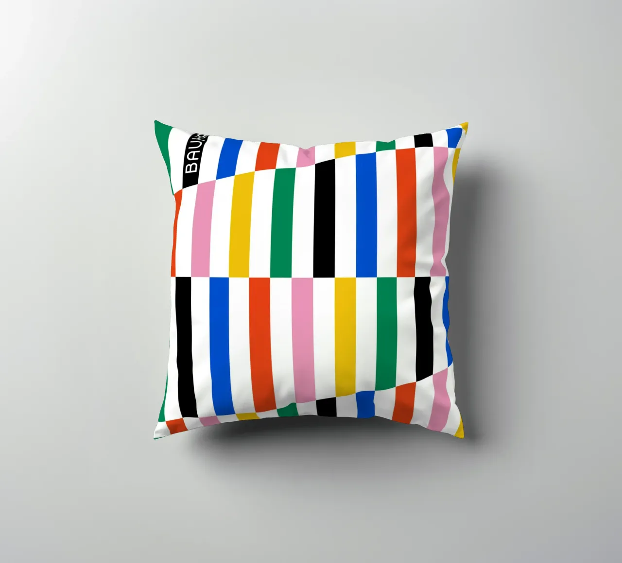 Modello di linea Bauhaus - Design grafico colorato cuscino da Studio Vibe