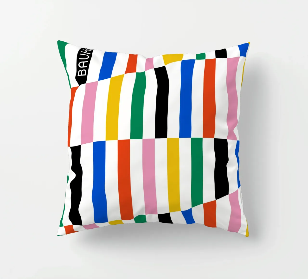 Modello di linea Bauhaus - Design grafico colorato cuscino da Studio Vibe