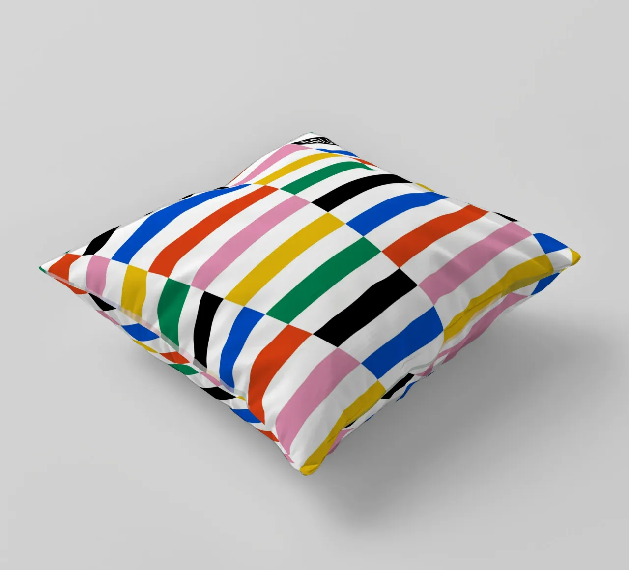 Modello di linea Bauhaus - Design grafico colorato cuscino da Studio Vibe