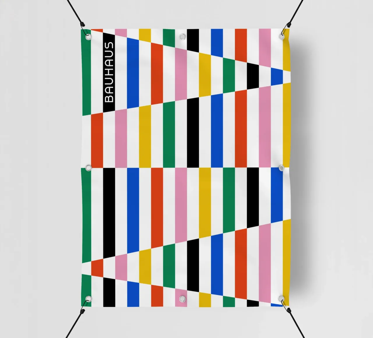 Modello di linea Bauhaus - Design grafico colorato telo in pvc da Studio Vibe