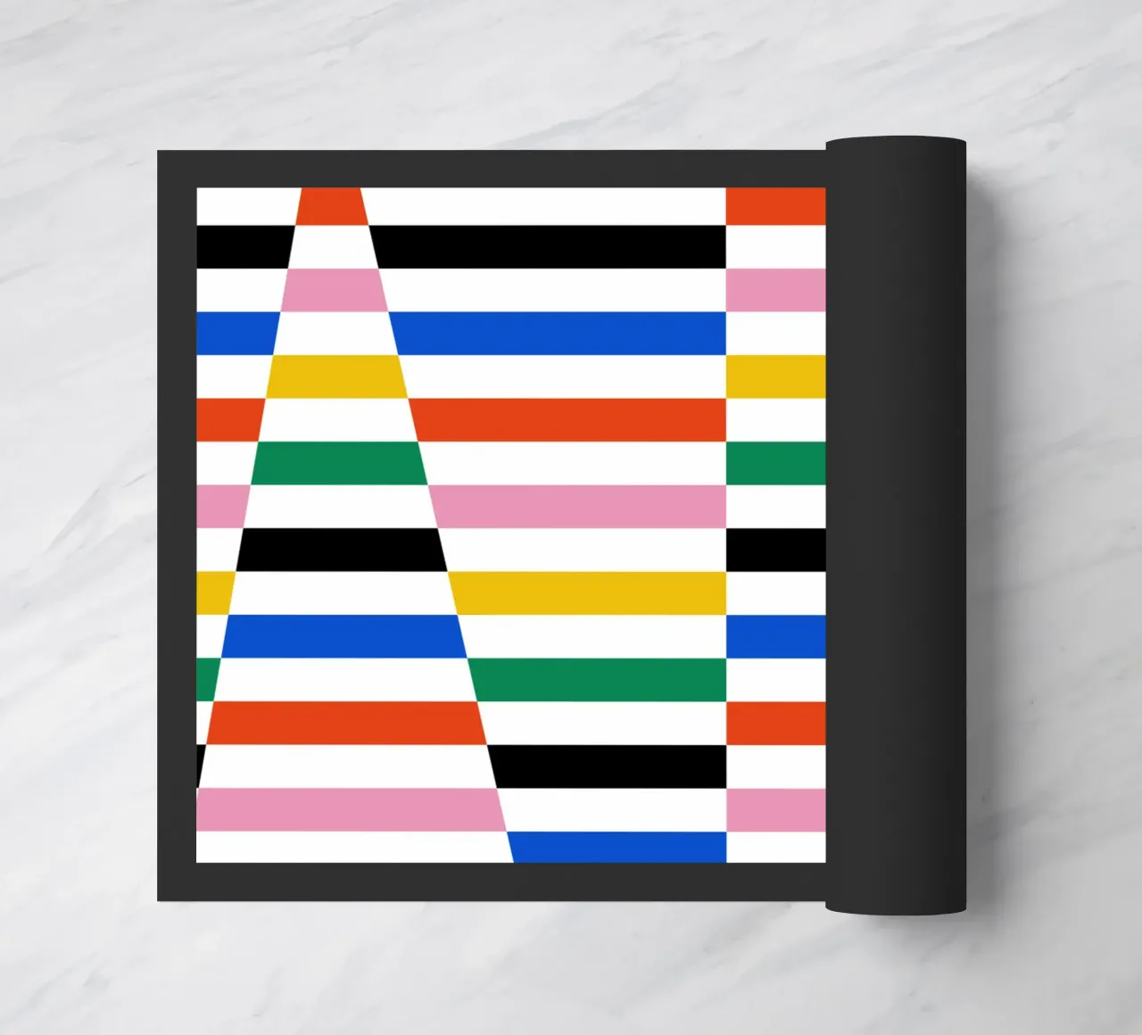 Modello di linea Bauhaus - Design grafico colorato zerbino da Studio Vibe