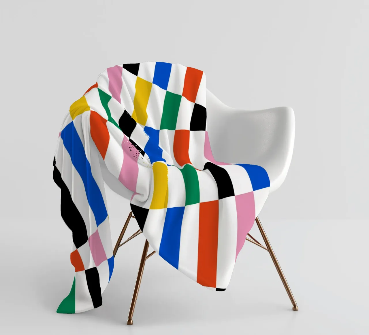 Modello di linea Bauhaus - Design grafico colorato coperta in pile da Studio Vibe