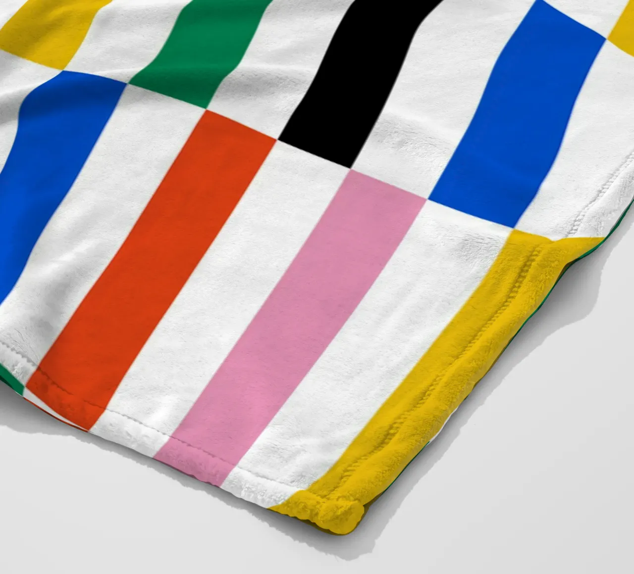 Modello di linea Bauhaus - Design grafico colorato coperta in pile da Studio Vibe