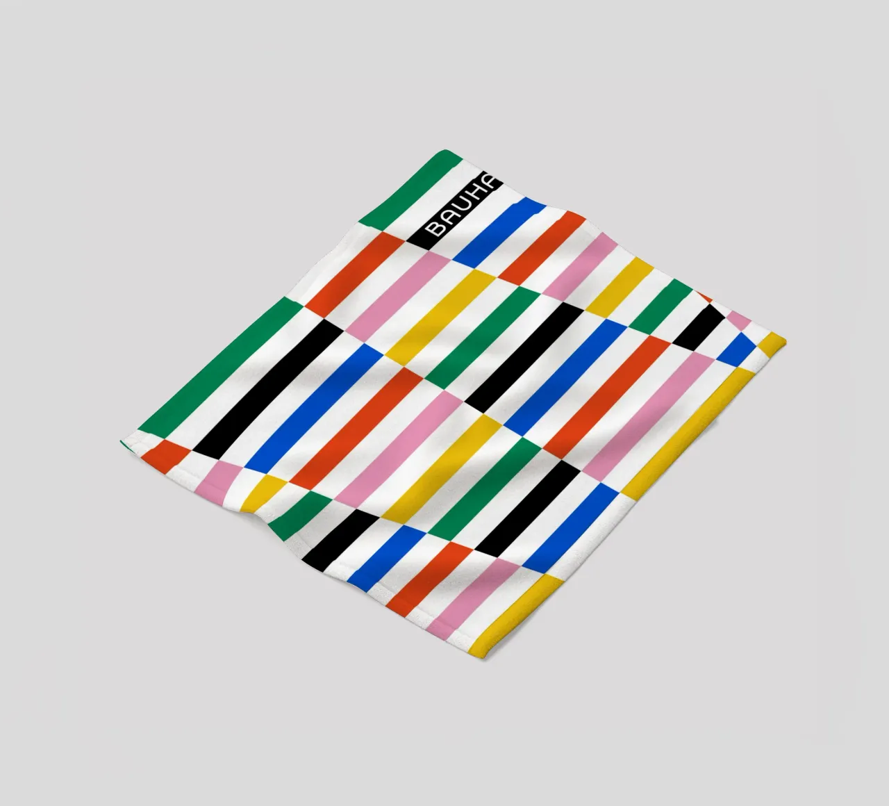 Modello di linea Bauhaus - Design grafico colorato coperta in pile da Studio Vibe