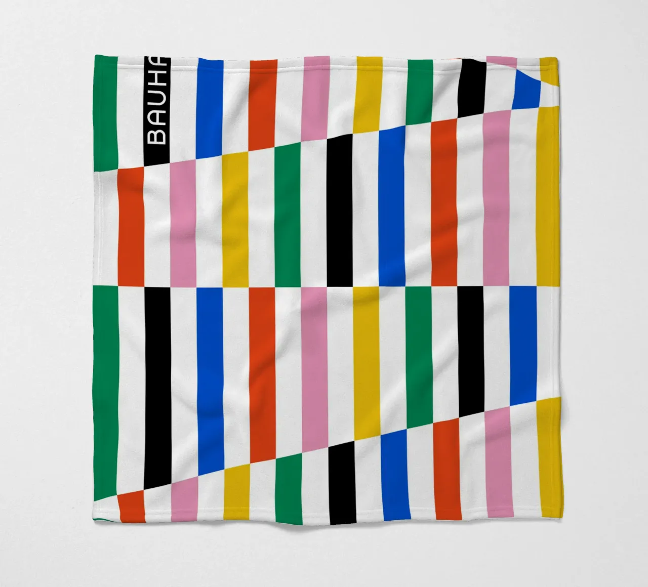 Modello di linea Bauhaus - Design grafico colorato coperta in pile da Studio Vibe