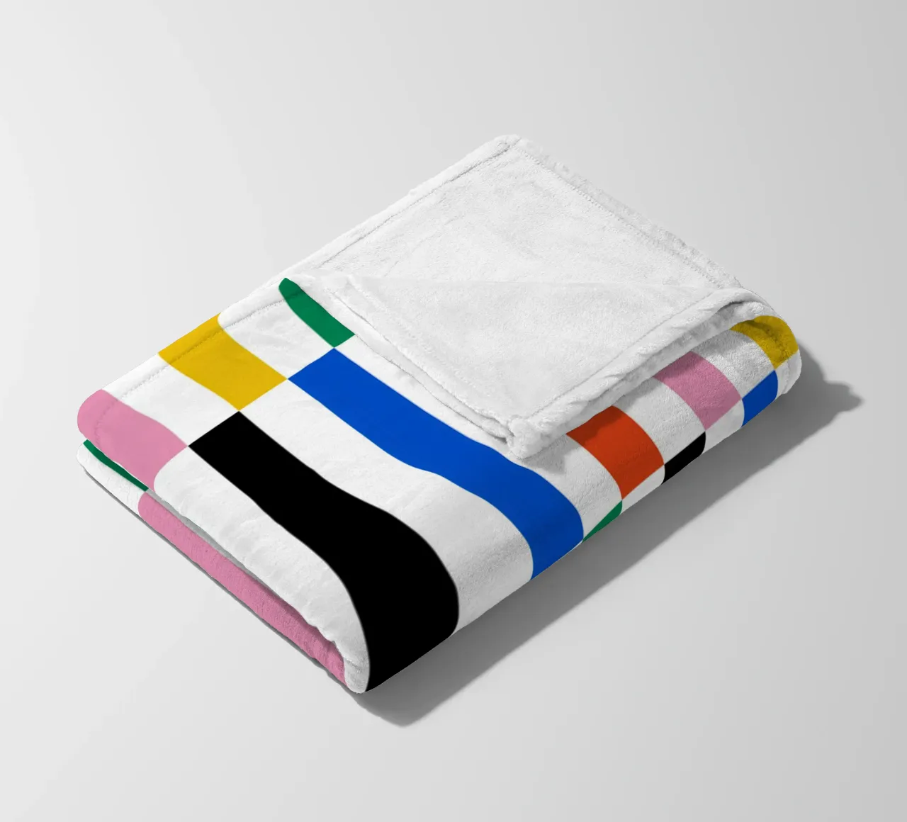 Modello di linea Bauhaus - Design grafico colorato coperta in pile da Studio Vibe