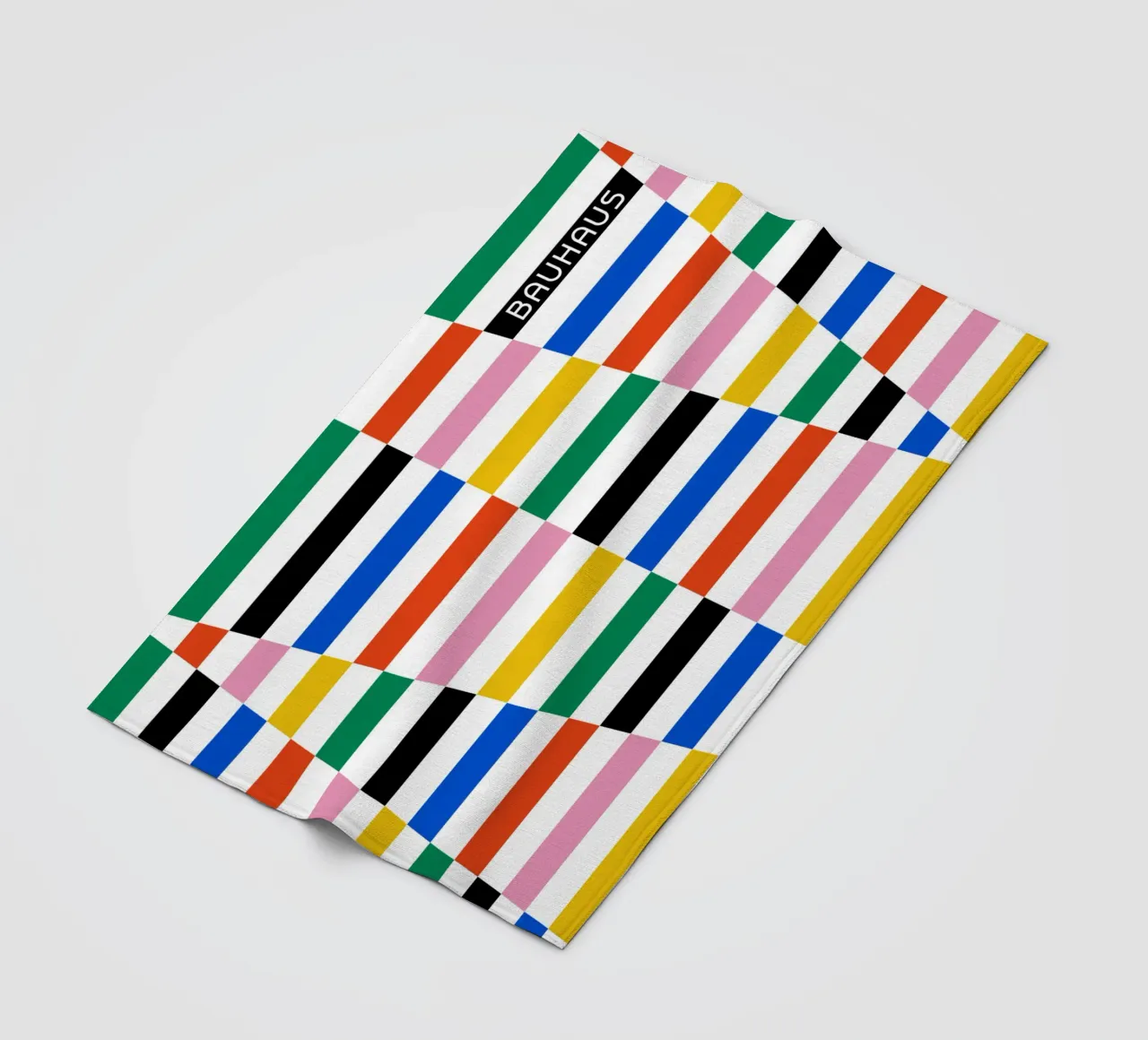 Modello di linea Bauhaus - Design grafico colorato coperta in pile da Studio Vibe