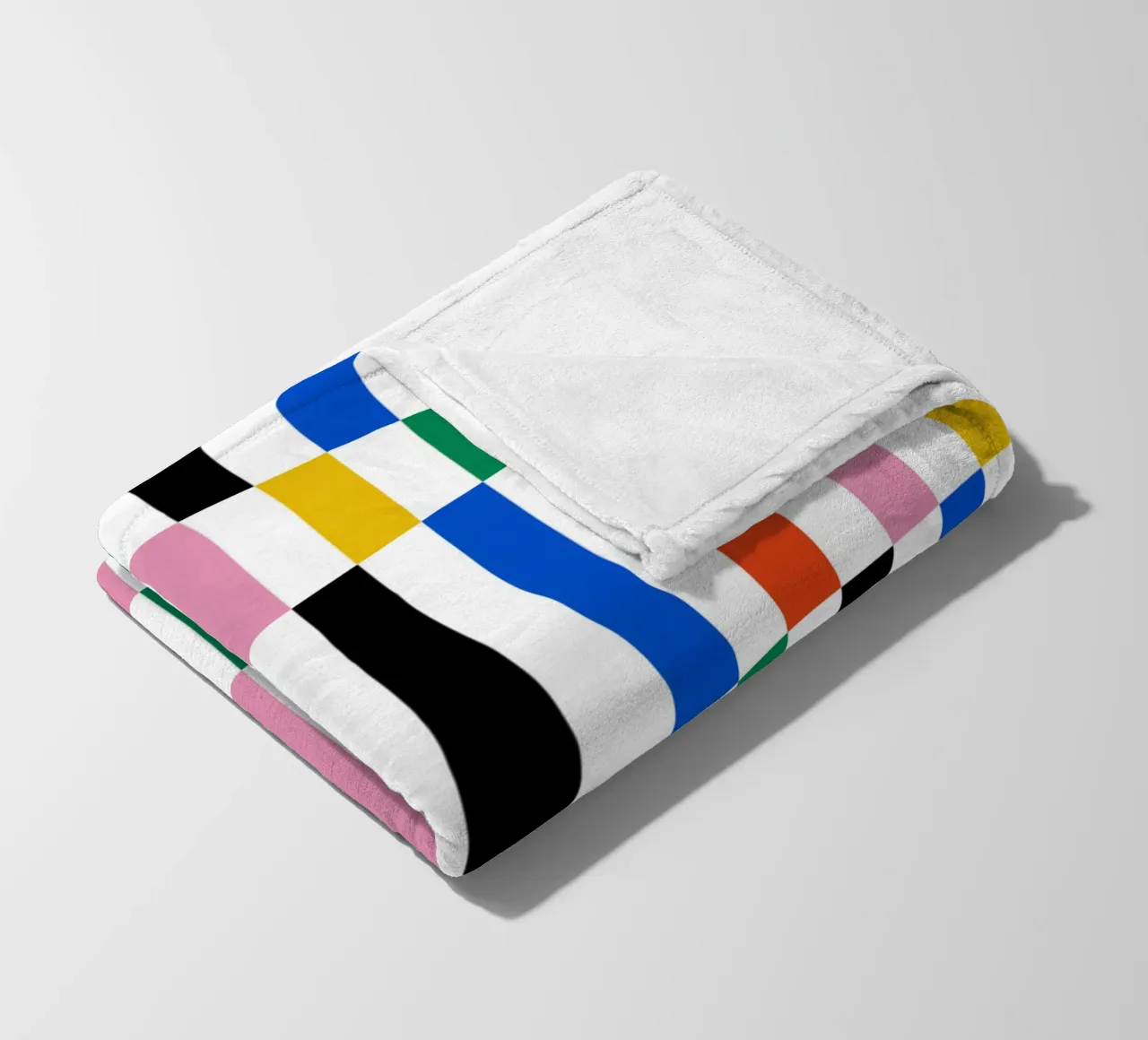 Modello di linea Bauhaus - Design grafico colorato coperta in pile da Studio Vibe