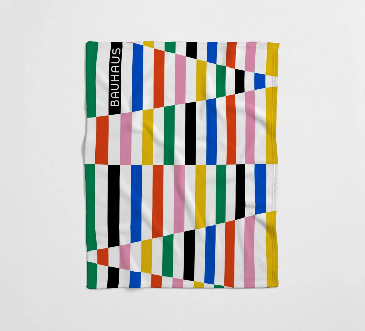 Modello di linea Bauhaus - Design grafico colorato coperta in pile da Studio Vibe