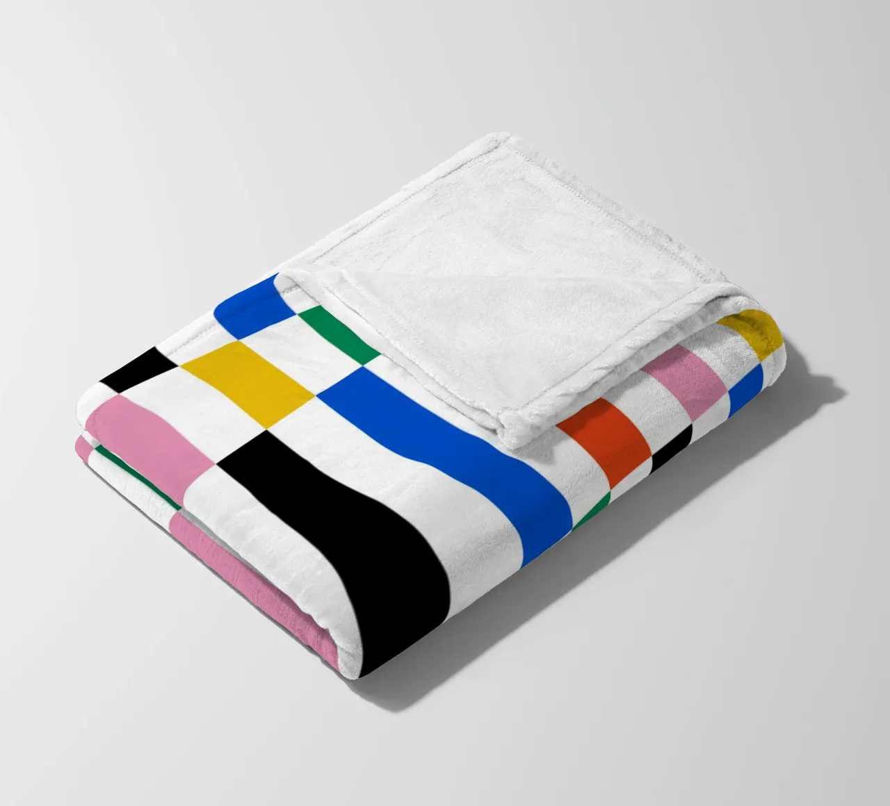 Modello di linea Bauhaus - Design grafico colorato coperta in pile da Studio Vibe