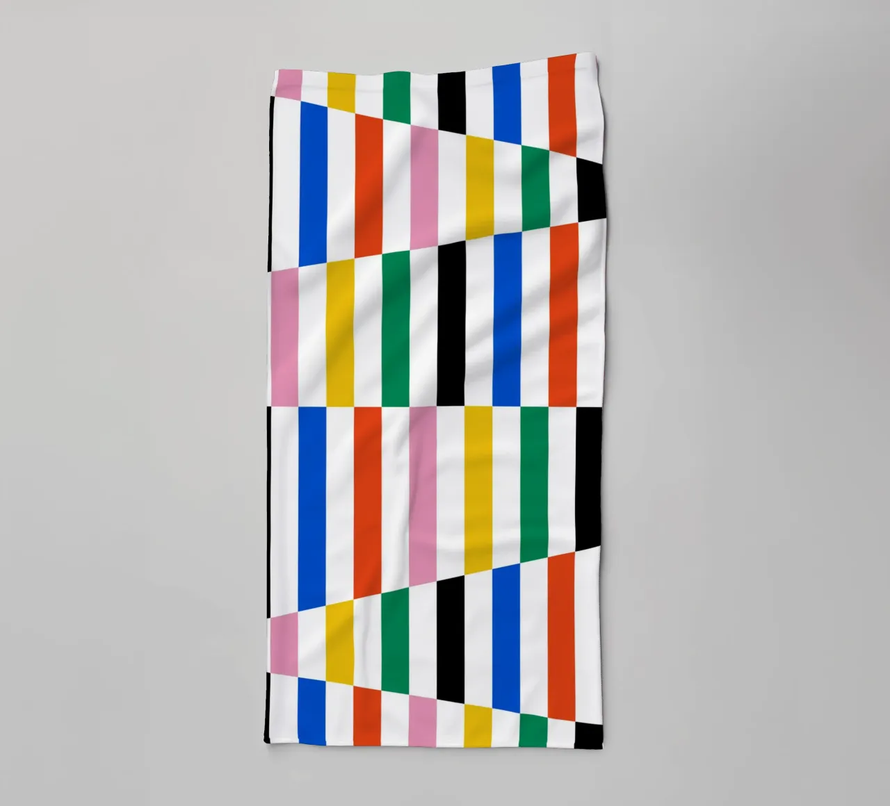 Modello di linea Bauhaus - Design grafico colorato asciugamano da bagno da Studio Vibe