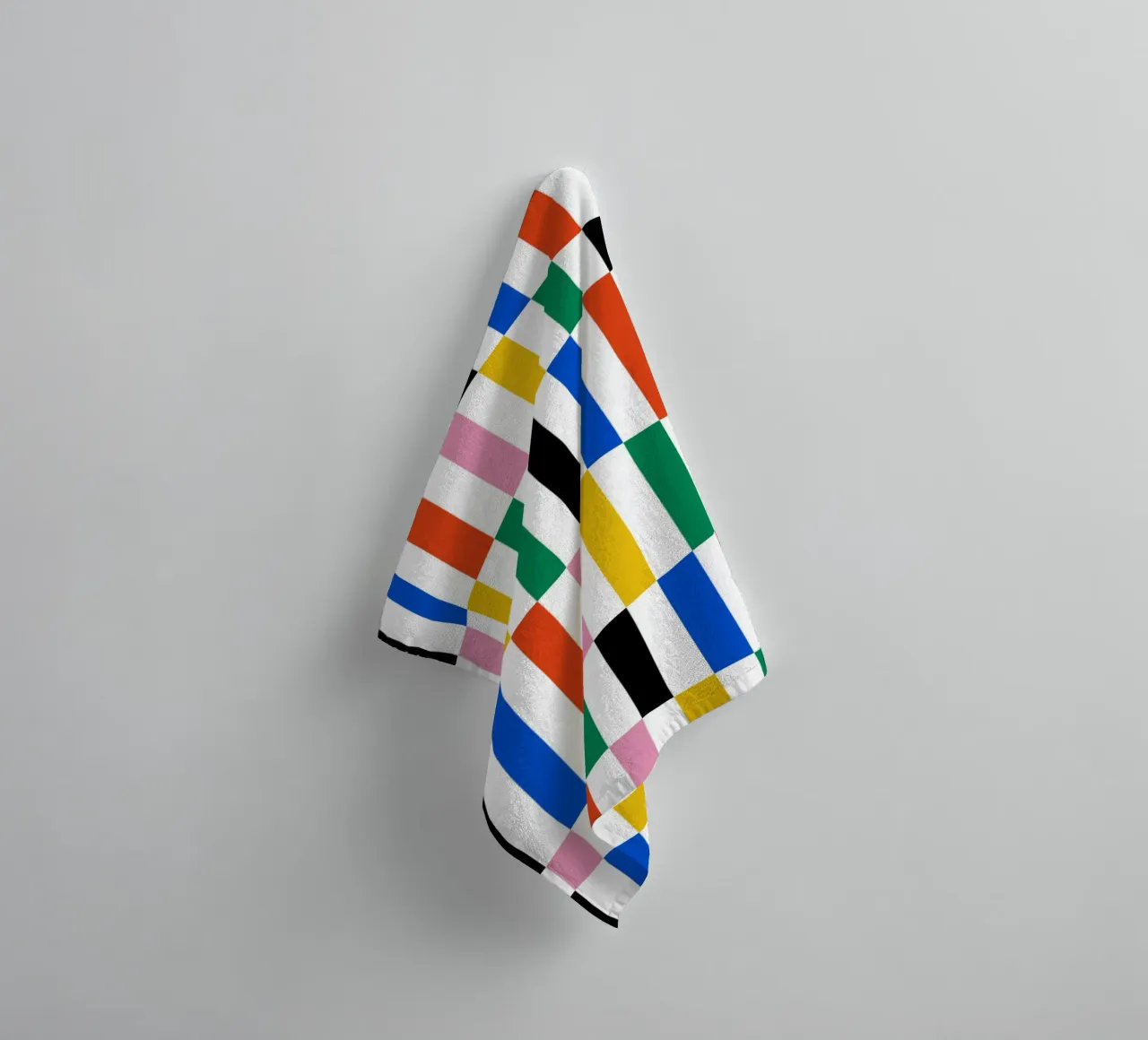 Modello di linea Bauhaus - Design grafico colorato asciugamano da bagno da Studio Vibe