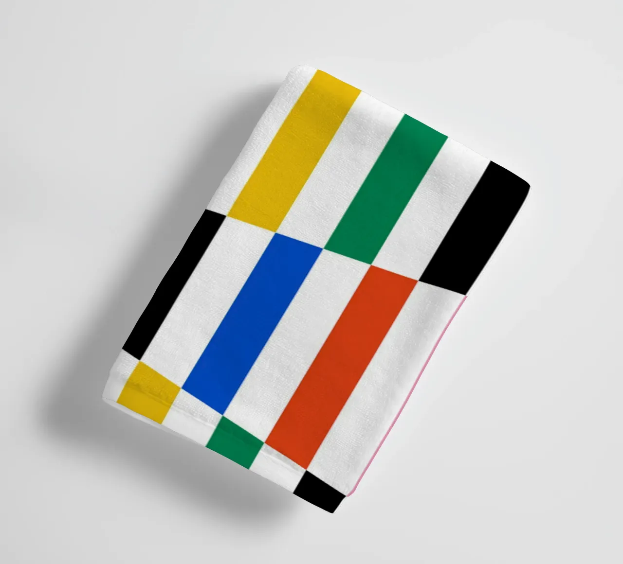 Modello di linea Bauhaus - Design grafico colorato asciugamano da bagno da Studio Vibe