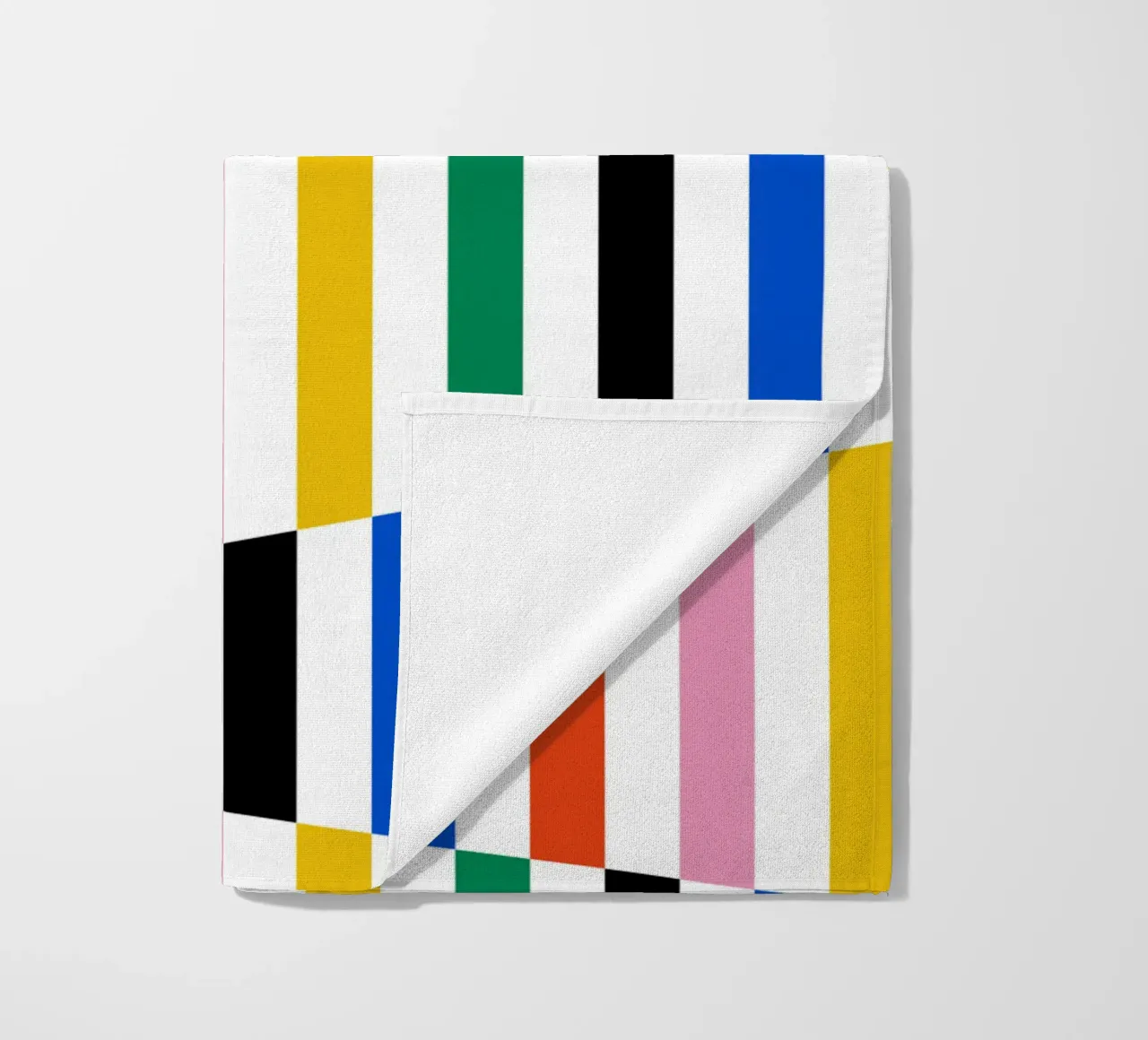 Modello di linea Bauhaus - Design grafico colorato telo mare da Studio Vibe
