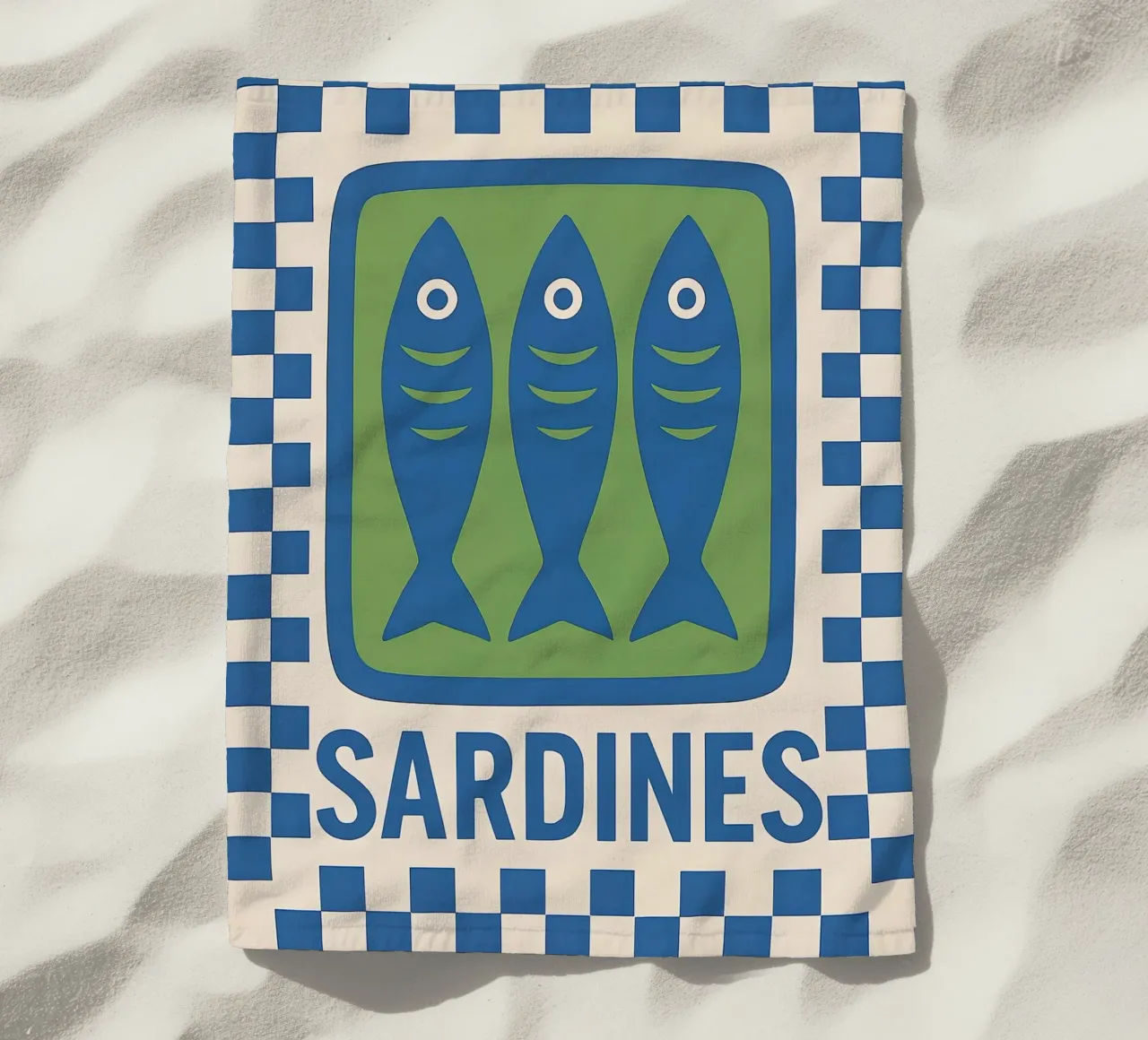 Sardines Retro Art telo mare da 🥝 KIWI STORE