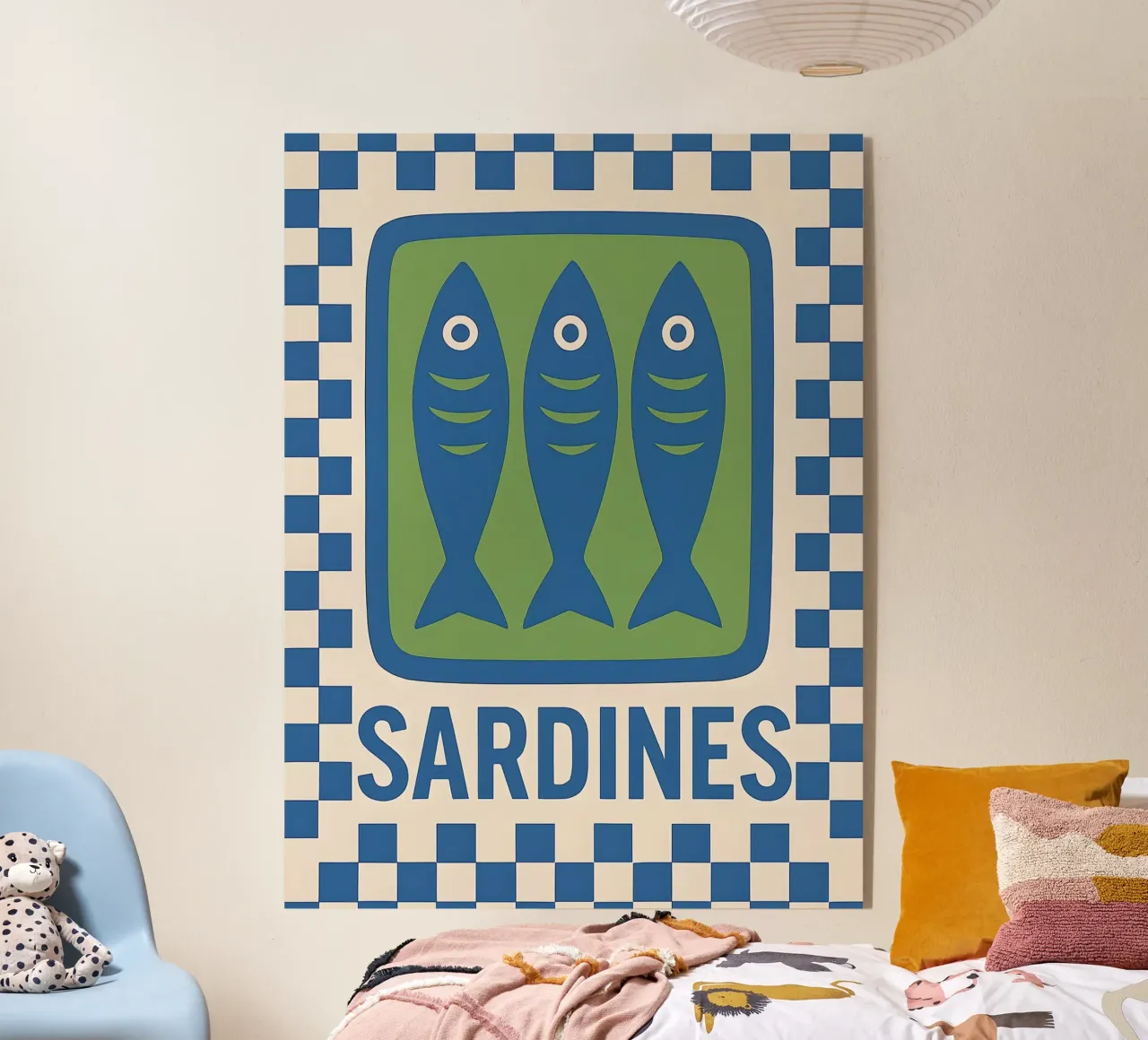 Sardines Retro Art plexiglass da 🥝 KIWI STORE