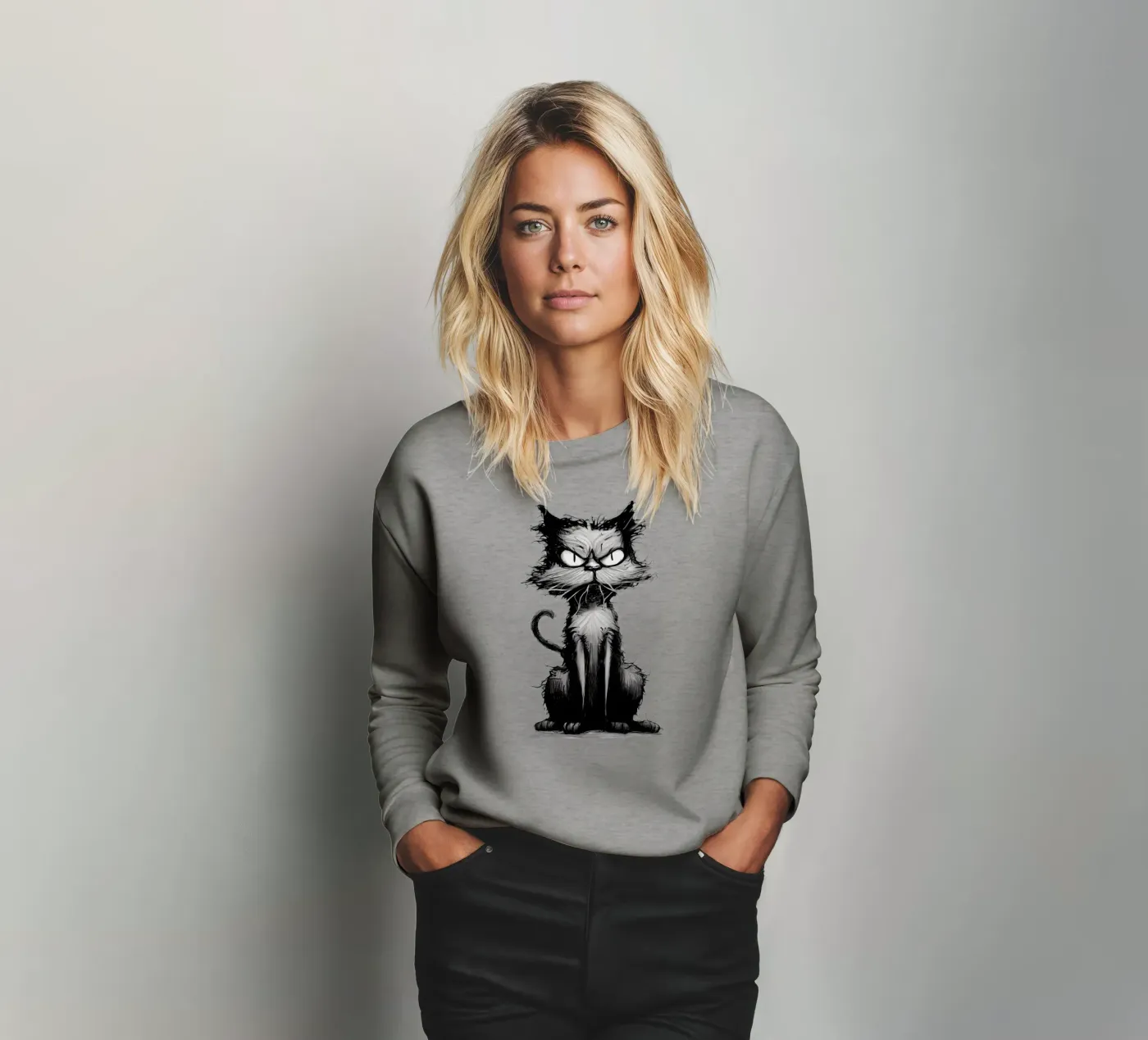 Gatto brontolone felpa da erdengut