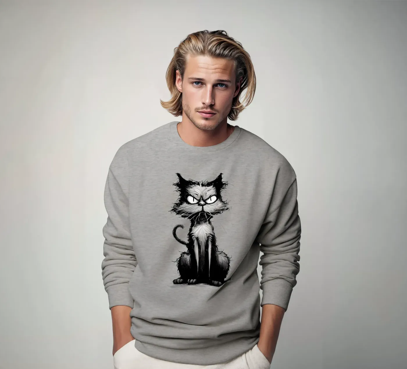 Gatto brontolone felpa da erdengut