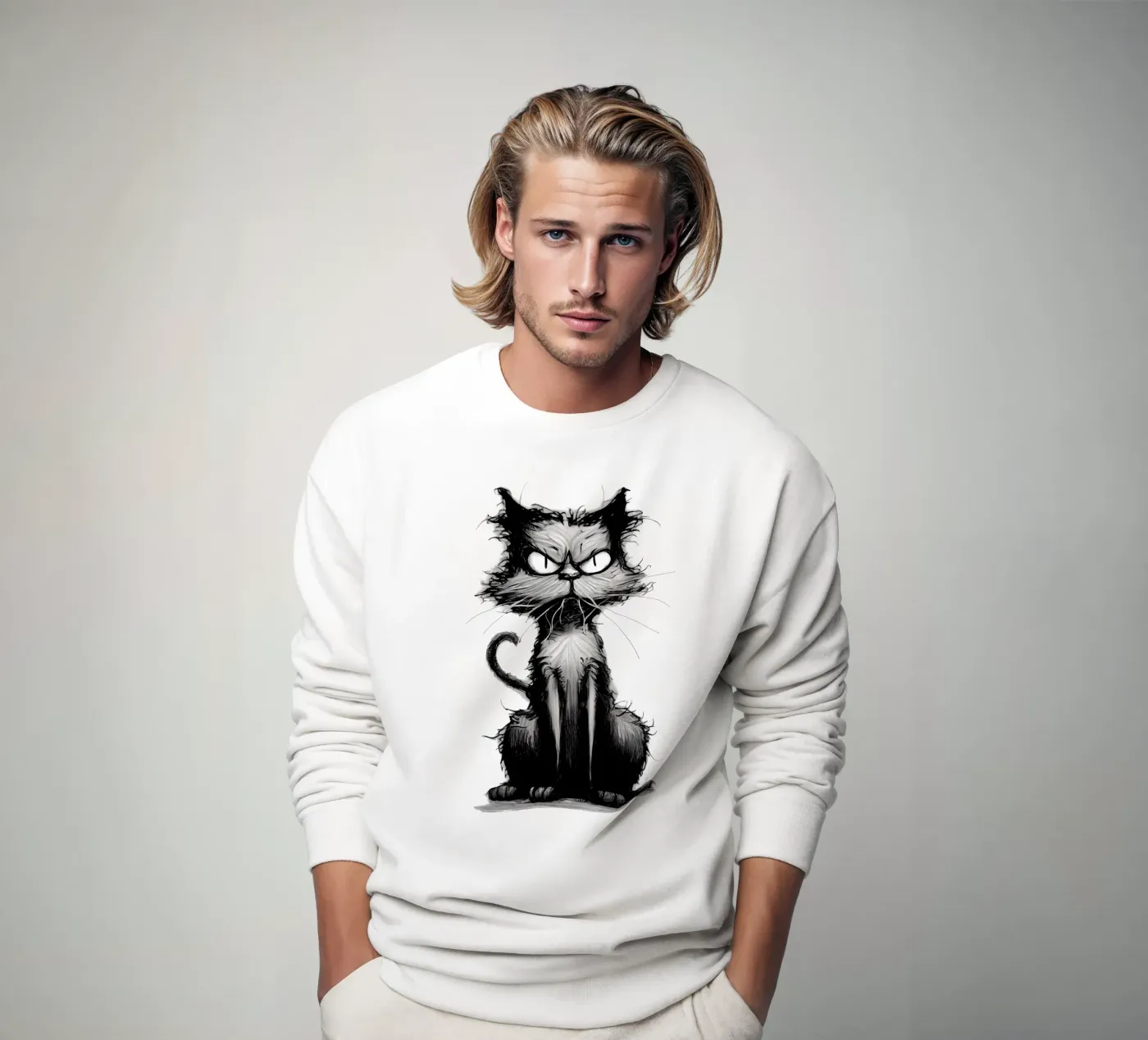 Gatto brontolone felpa da erdengut