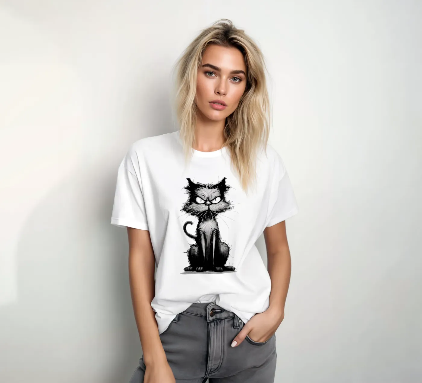 Gatto brontolone t-shirt da erdengut