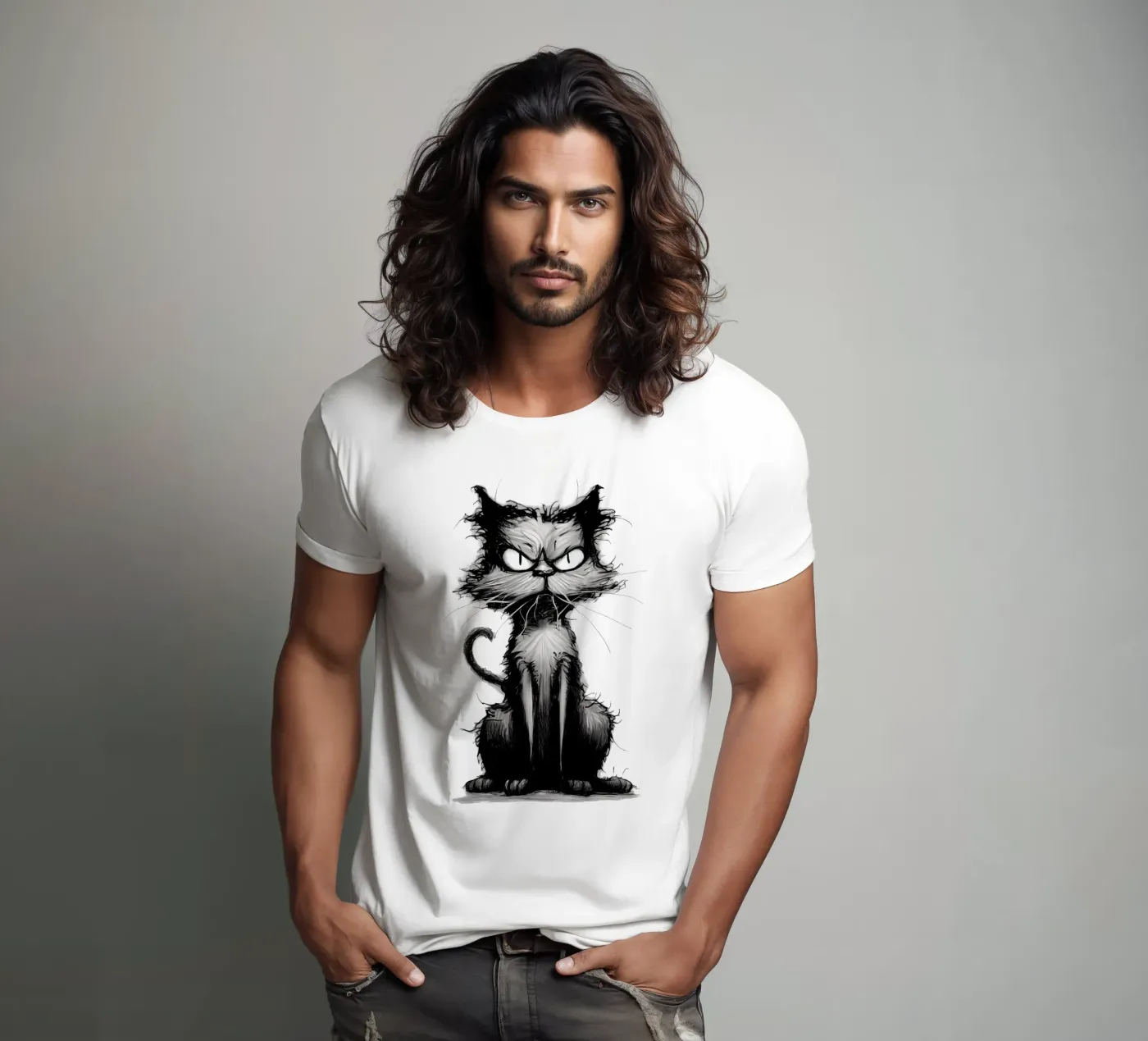 Gatto brontolone t-shirt da erdengut