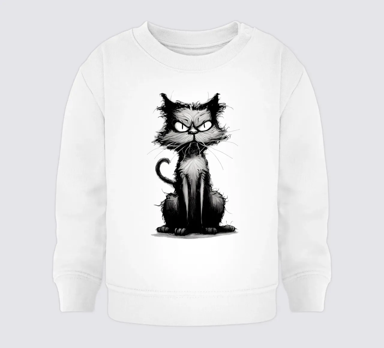 Gatto brontolone felpa neonato da erdengut