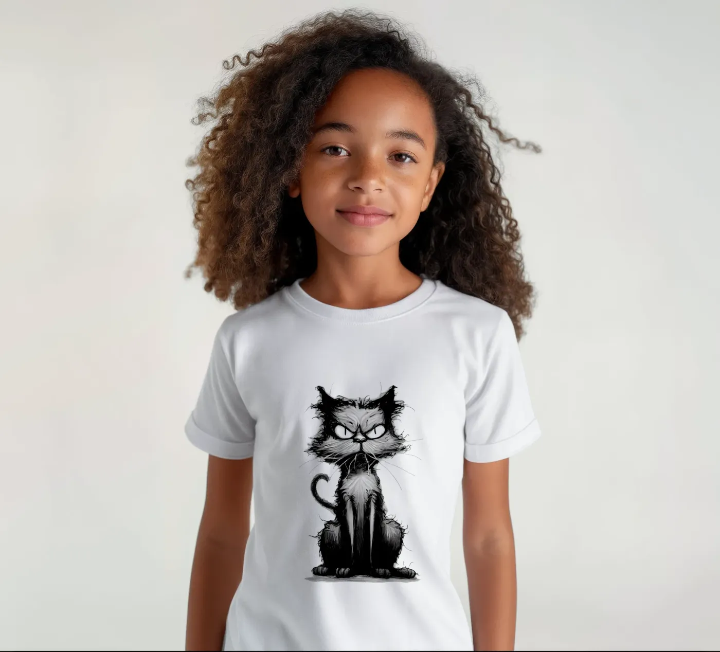 Gatto brontolone t-shirt bambini da erdengut