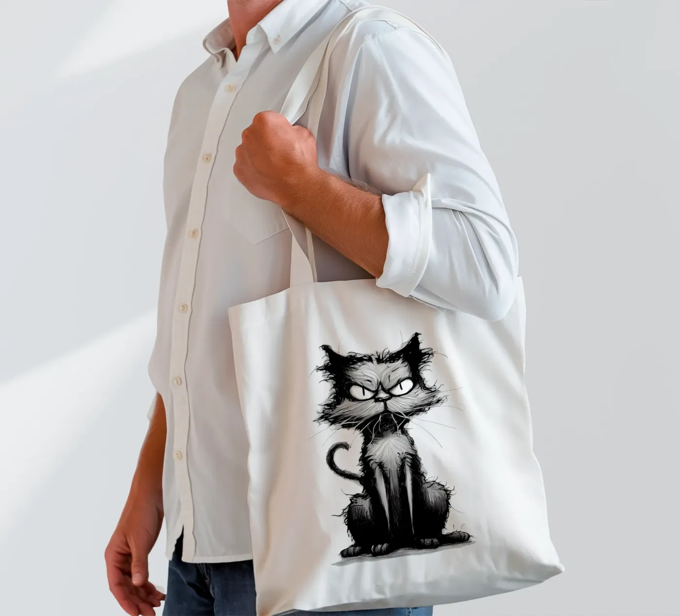 Grumpy Cat Jutebeutel von erdengut