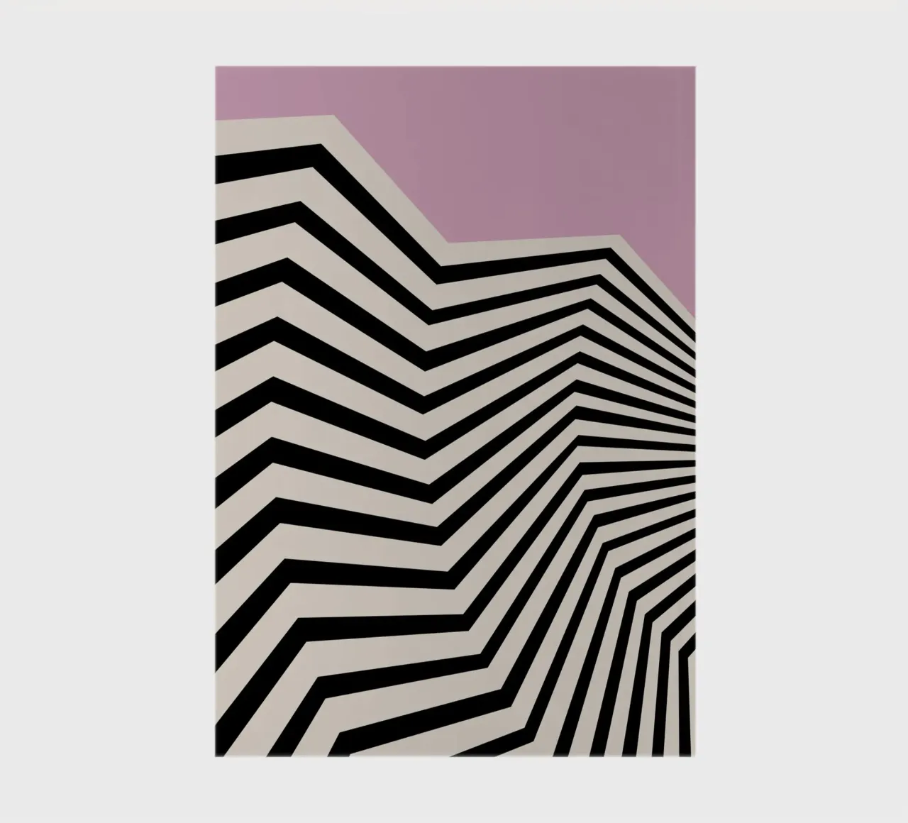 Bauhaus Linee a zig zag - Grafica rosa e nera diario da Studio Vibe