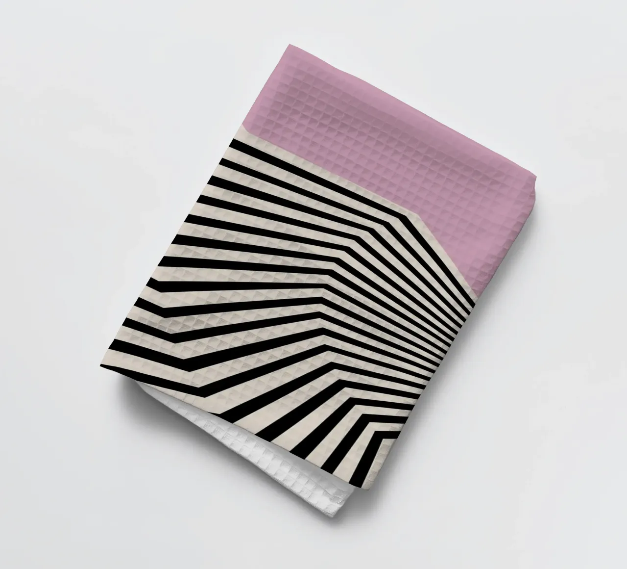 Bauhaus Linee a zig zag - Grafica rosa e nera canovaccio da cucina da Studio Vibe