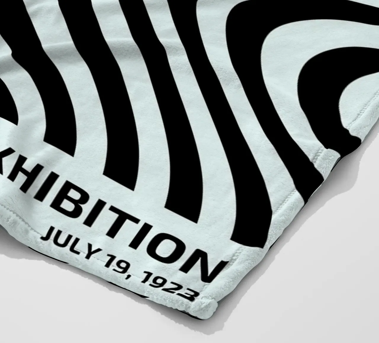 Bauhaus Waves | Poster astratto in bianco e nero coperta in pile da Studio Vibe